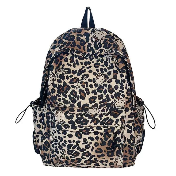 Sac à dos tendance à imprimé léopard, style rétro et décontracté, grande capacité, léger, idéal pour les trajets et les étudiants, nouveau modèle original