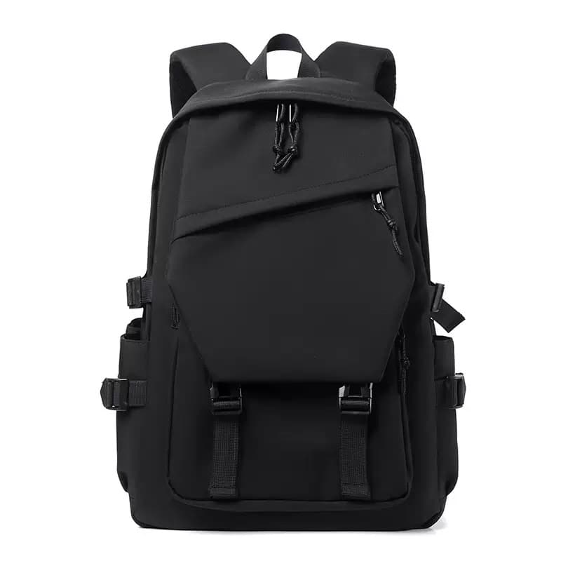 Sac à dos simple en nylon, grande capacité, pour femme et homme, sac scolaire pour étudiants, polyvalent pour les trajets et les voyages