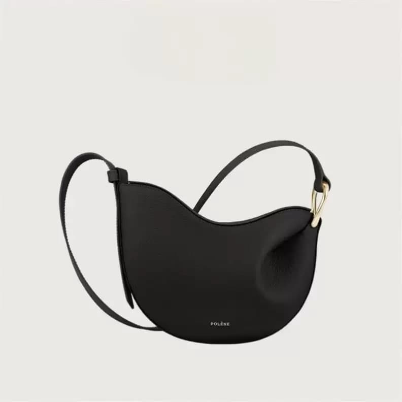 Sac à main femme haut de gamme style français, nouveau modèle 2026, sac Paris en cuir grainé, porté épaule ou en bandoulière, forme dumpling