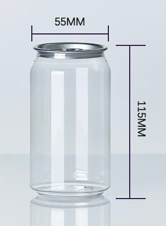 Canette en plastique