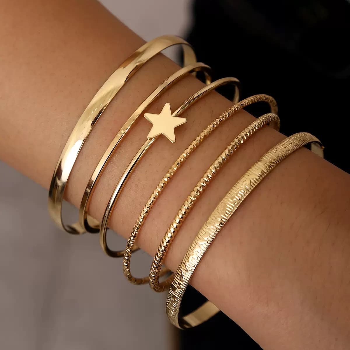 6 pièces de bracelets pentagrammes