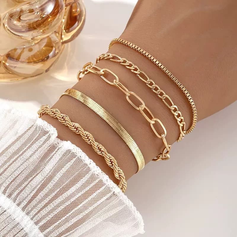 Bracelet lame  5 pièces