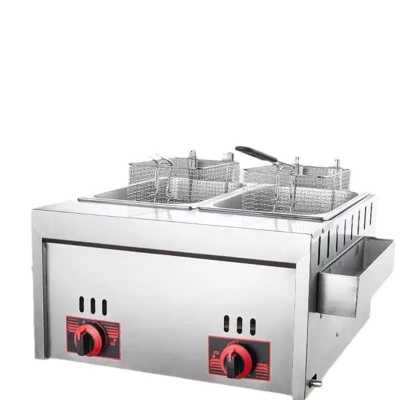Friteuse double à gaz